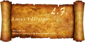 Laczi Füzike névjegykártya